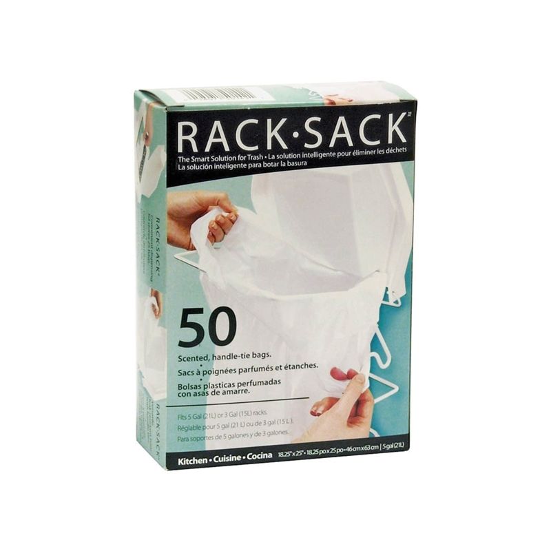 Polyethics Rack Sack 50142 Garbage Bag, White White