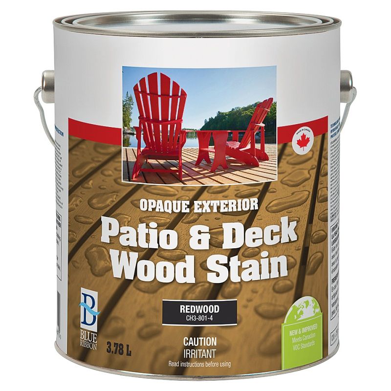 UCP Paints CH3-801-4 Deck and Patio Stain, Redwood, Solid Redwood
