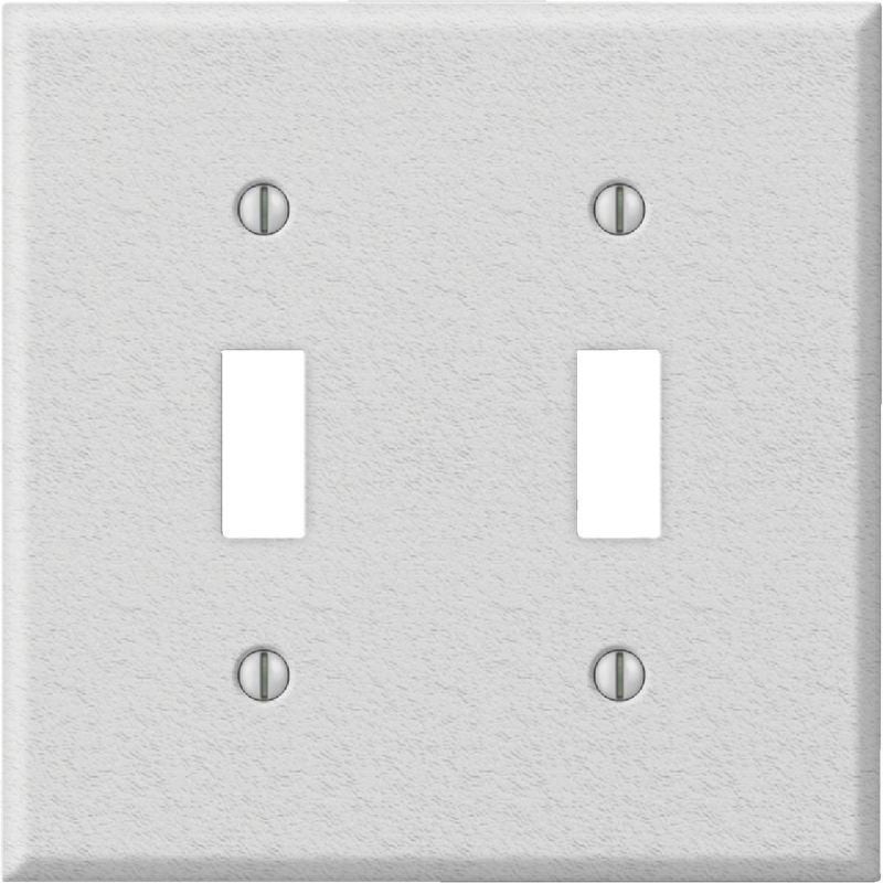 Amerelle PRO Stamped Steel Switch Wall Plate White Wrinkle
