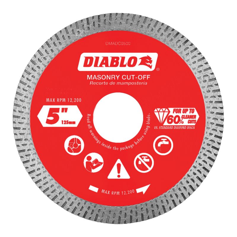 Diablo DMADC0500 Saw Blade, 5 in Dia, Continuous Rim