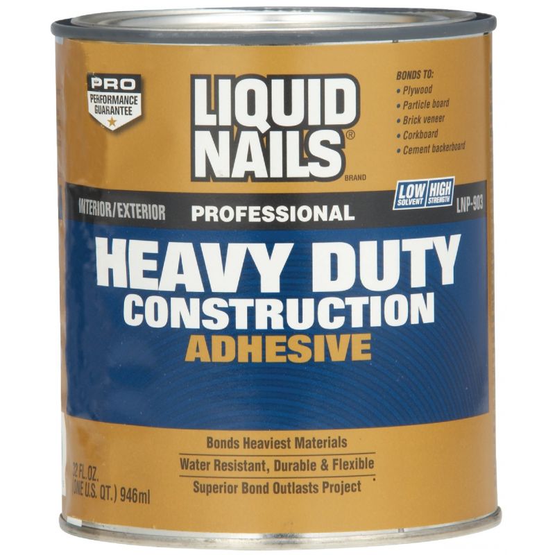 Liquid Nails Professional Heavy Duty VOC Construction Adhesive Brown, 1 Qt.