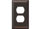 Amerelle Stamped Steel Outlet Wall Plate Aged Bronze