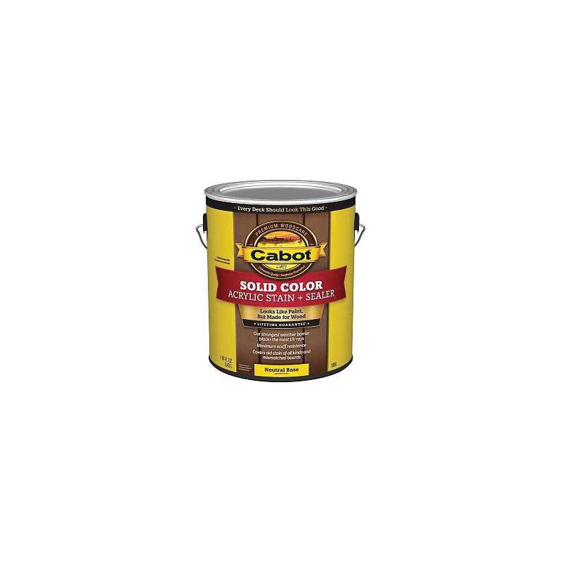 Cabot Black Solid Exterior Wood Stain and Sealer (1-Gallon) in the