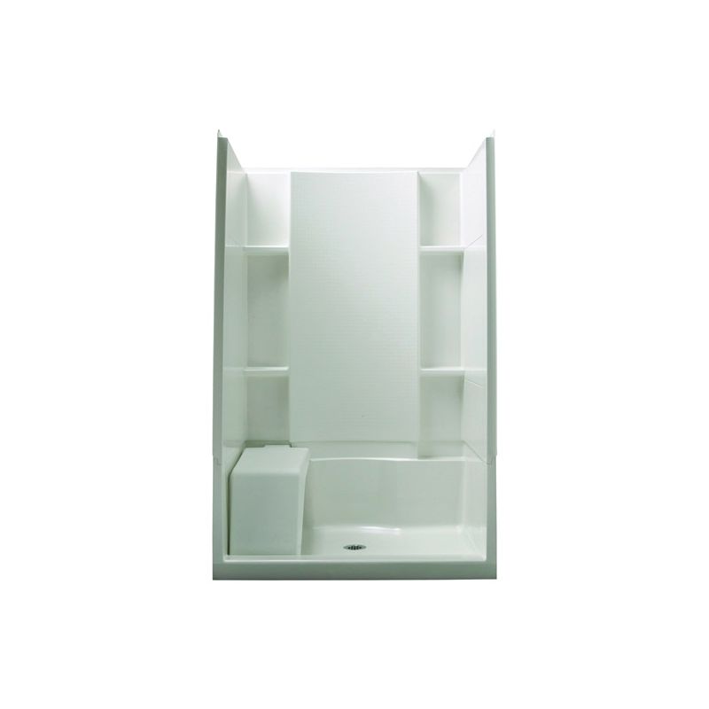 Sterling Accord Series 72281100-0 Shower Receptor, 48-1/4 in L, 37-1/4 in W, 21-1/2 in H, Vikrell, White White