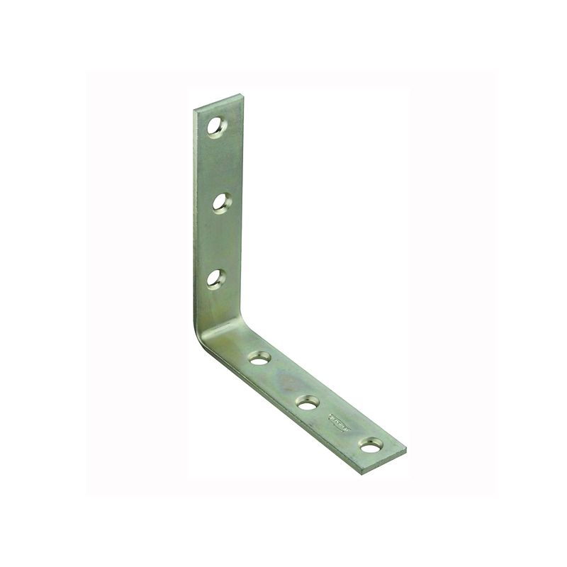 National Hardware 115BC Series N220-152 Corner Brace, 5 in L, 1 in W, 4.94 in H, Steel, Zinc, 0.16 Thick Material