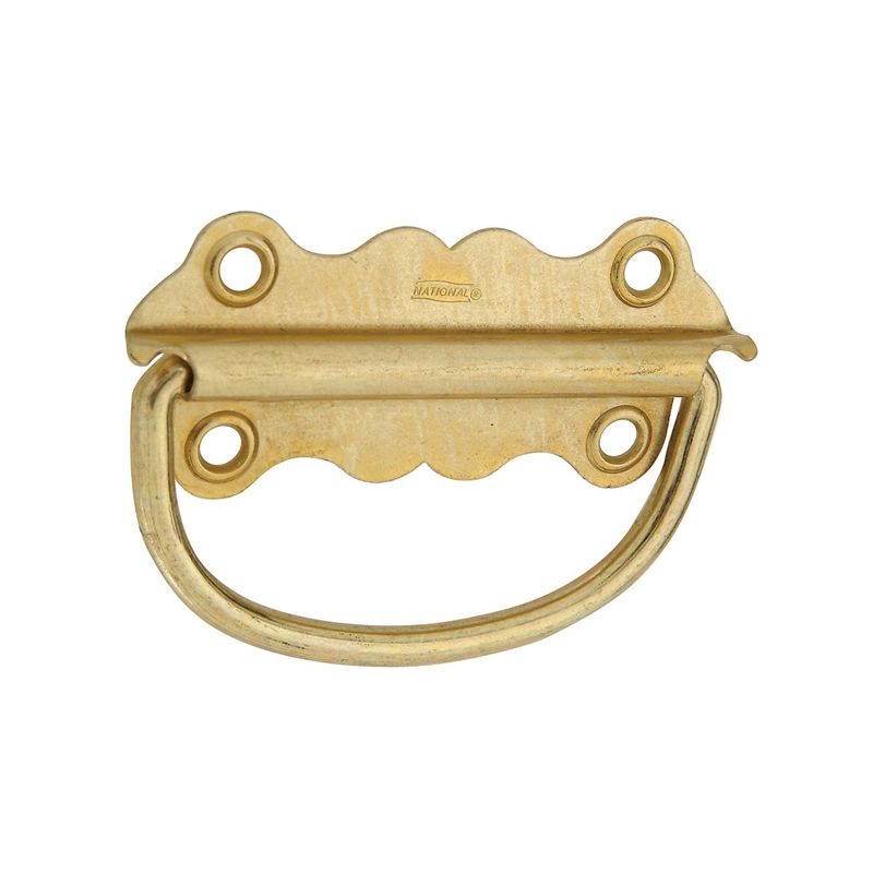 National Hardware V1864 Series N213-421 Chest Handle, 3.42 in L, Steel, Brass