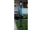 Gama Sonic Baytown II Solar Dusk-To-Dawn LED Post Light Fixture With Anchor Black