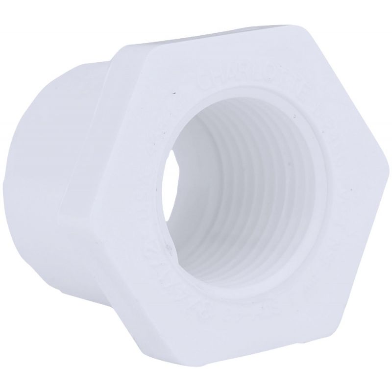 Charlotte Pipe SPGxT Reducing PVC Bushing 3/4&quot; SPG X 1/2&quot; FPT