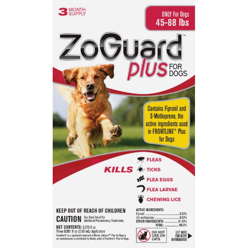 ZoGuard Plus For Dogs Flea &amp; Tick Treatment 0.091 Oz., Drops
