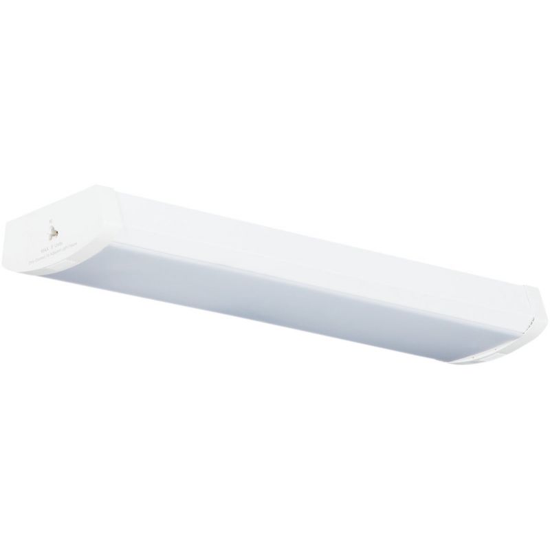 Linkable LED Wraparound Ceiling Light Fixture 2 Ft. L., White