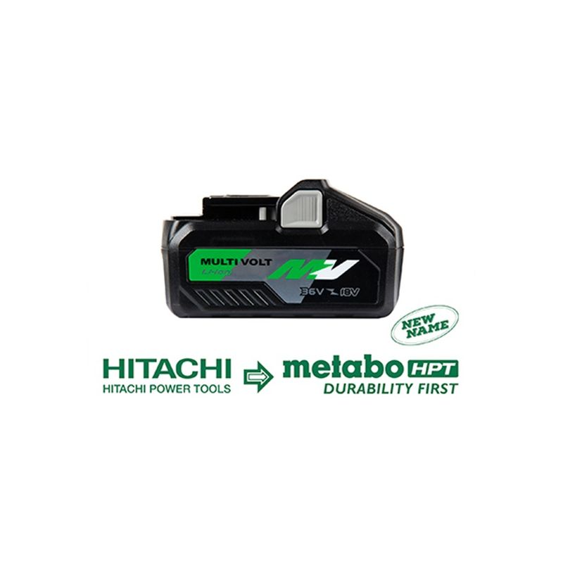 Metabo HPT 372121M Slide-Style Battery Pack, 18/36 V Battery, 4, 8 Ah, 52 min Charging