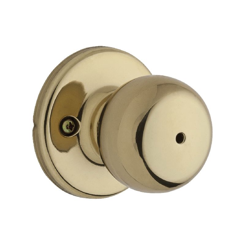 Weiser Fairfax Series 9GAC3310-004 Privacy Door Knob, 1-15/16 in Dia Knob, Brass