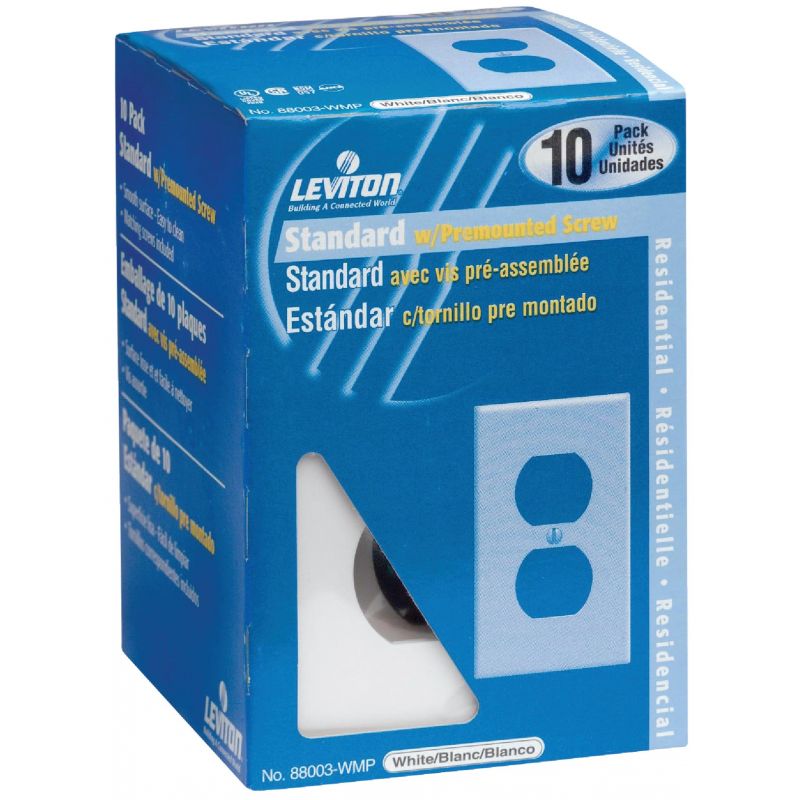 Leviton 10-Pack Outlet Wall Plate White