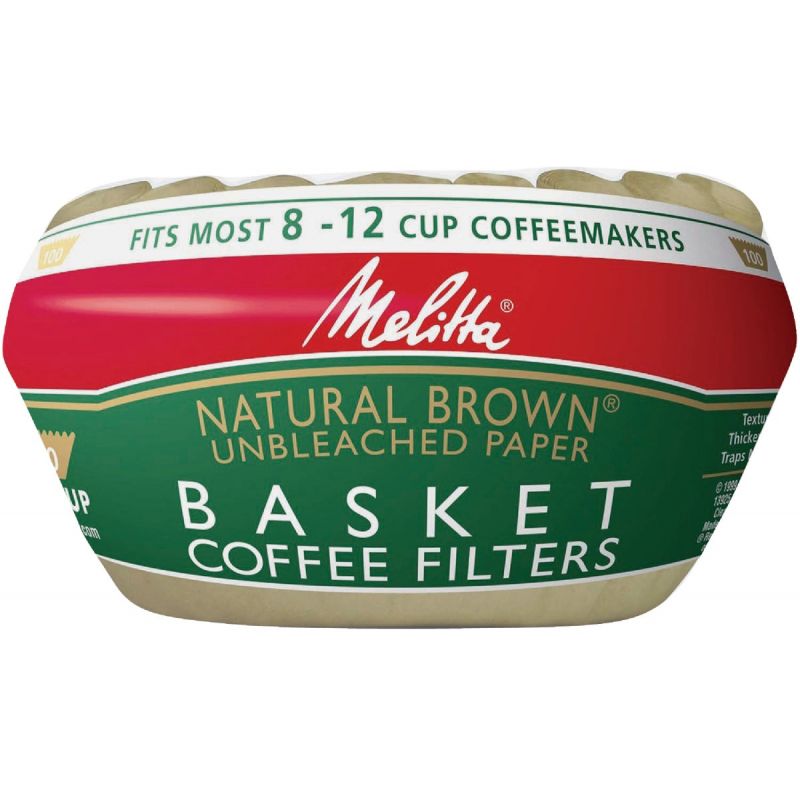 Melitta Basket Coffee Filters 8 To 12 Cup, Brown