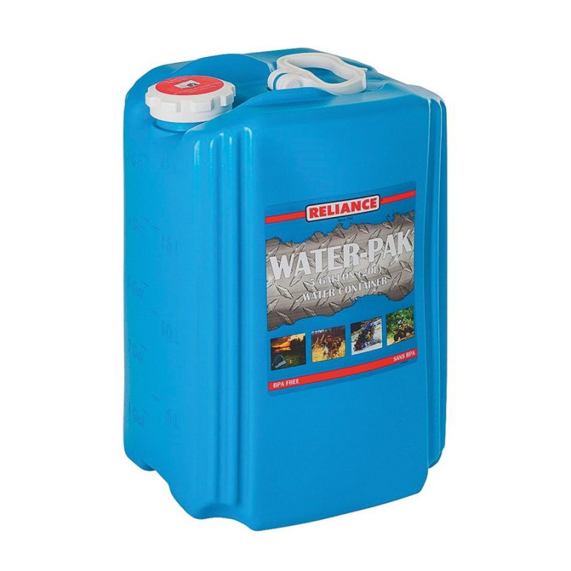 Reliance Products 8820-03 Water Container, 5 gal Capacity, Polyethylene, Blue 5 Gal, Blue
