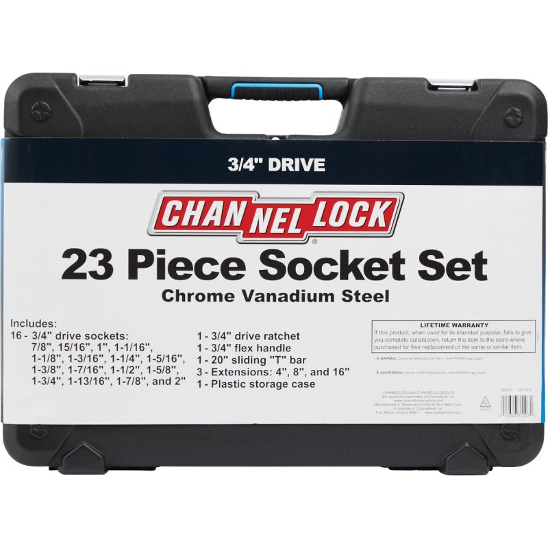 Channellock 23-Piece 3/4 In. Drive Socket Set