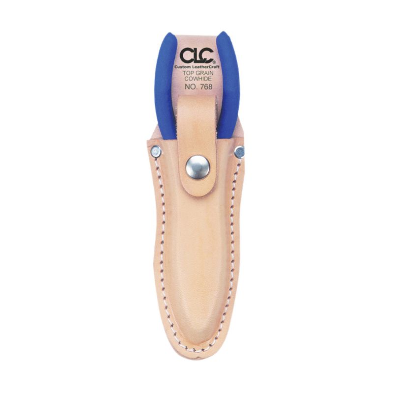CLC Tool Works Series 768 Plier Holder, 1-Pocket, Leather, Tan, 2-3/4 in W, 6-3/4 in H, 1-1/4 in D Tan