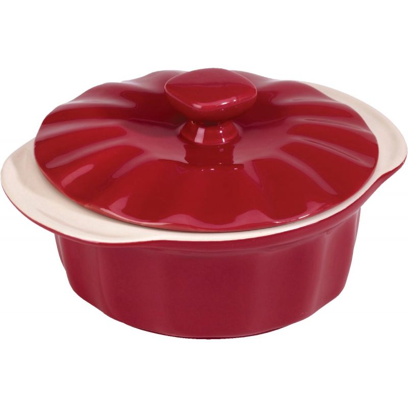 Goodcook Covered Casserole Dish 1.5 Qt, Red
