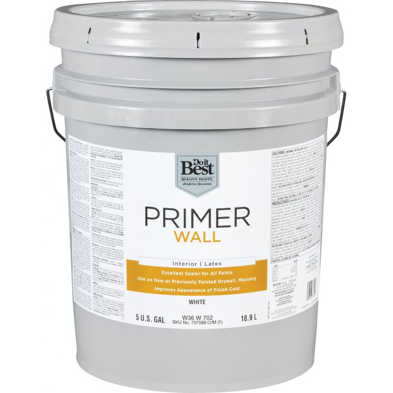 Do it Best Latex Wall Interior Primer 5 Gal., White