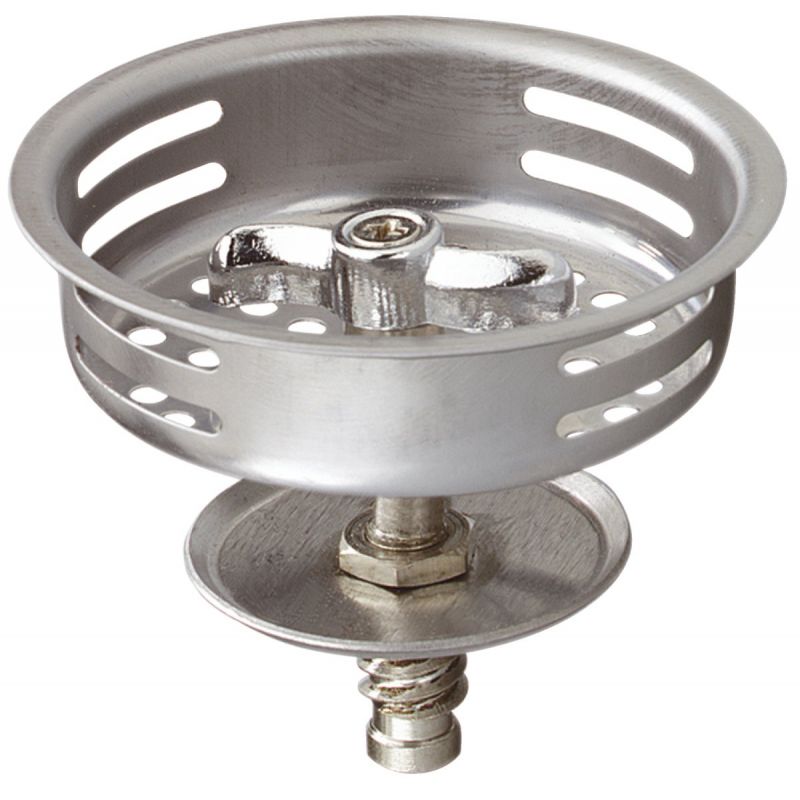 Do it Stainless Steel Basket Strainer Stopper With Threaded Post 3-1/2 In.