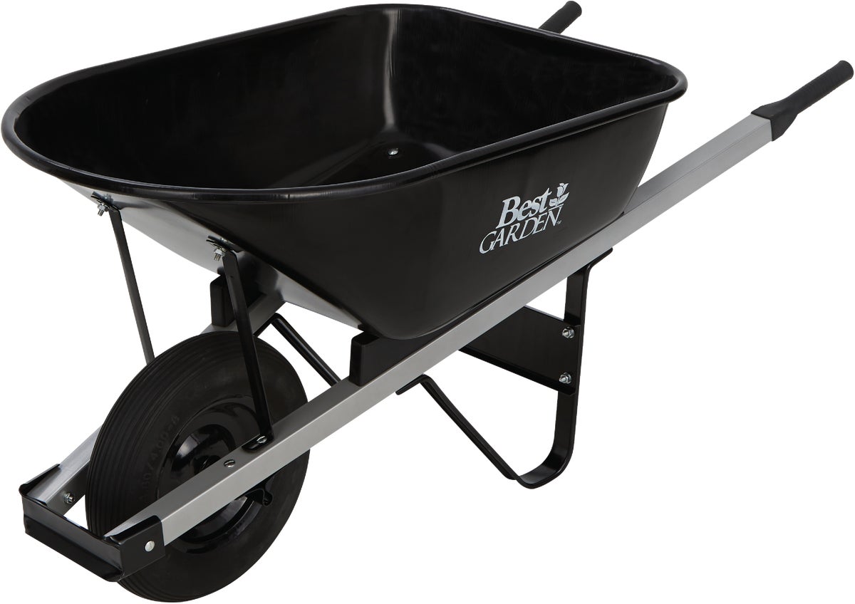 Buy Best Garden 6 Cu. Ft. Flat Free Tire Wheelbarrow Black