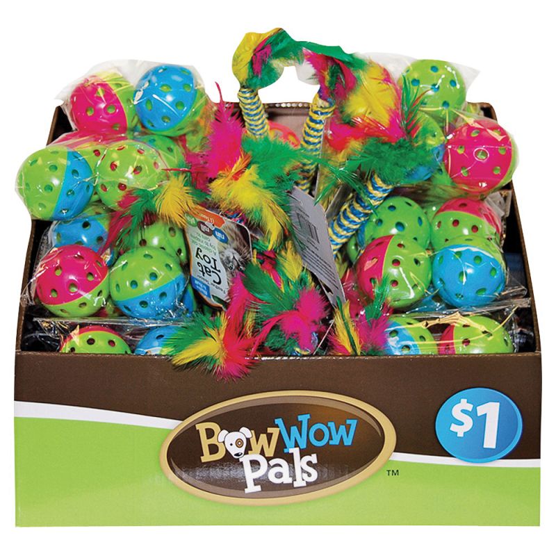 Bow Wow Pals 8855 Cat Toy, Plastic, Assorted Assorted