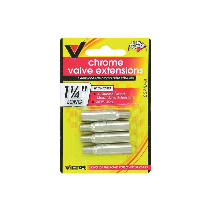 Genuine Victor 22-5-00718-8 Tire Valve Extension, Brass, Chrome