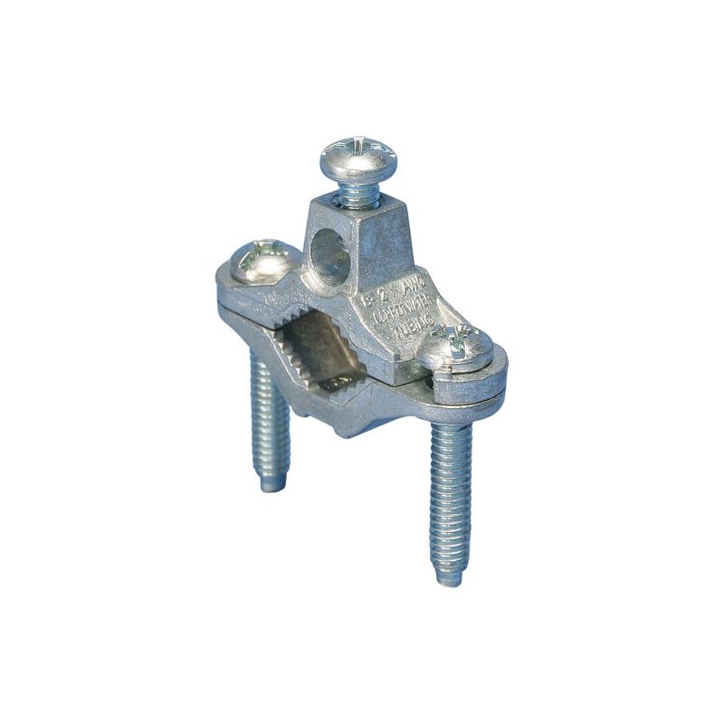 nVent ERICO ZWP1J Pipe Clamp, Clamping Range: 1/2 to 1 in, #10 to #6 AWG Wire, Zinc