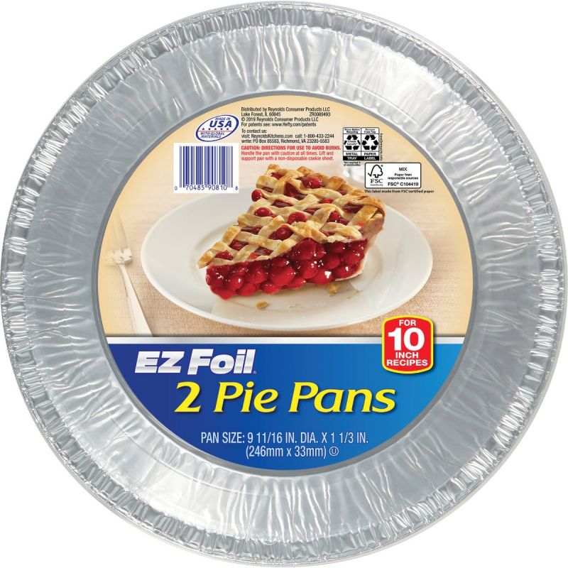 EZ Foil Extra Large Pie Pan Gray, Regular (Pack of 12)