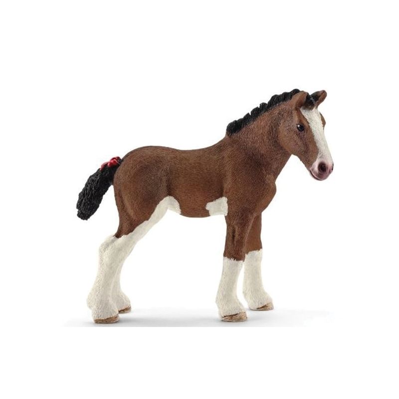 Schleich-S 13810 Figurine, 3 to 8 years, Clydesdale Foal, Plastic
