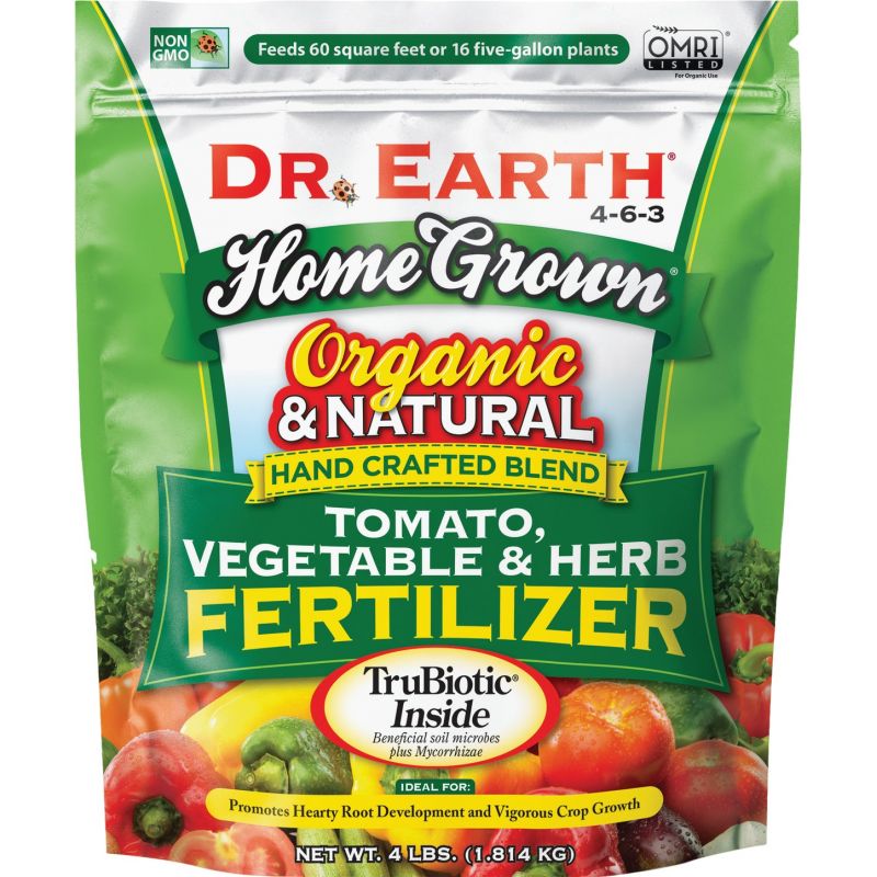 Dr. Earth Home Grown Tomato Vegetable, &amp; Herb Organic Dry Plant Food 4 Lb.