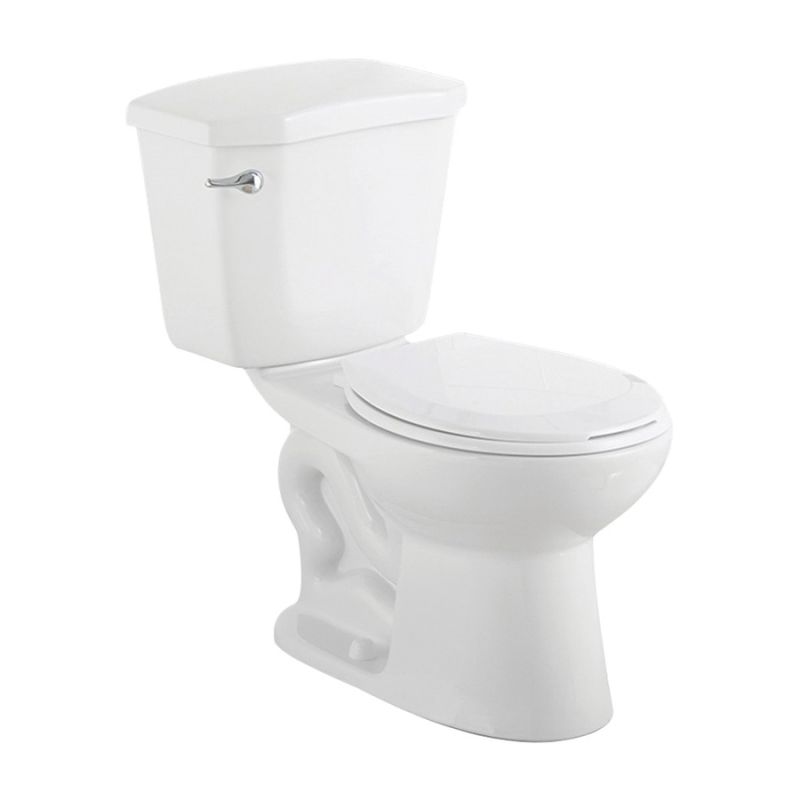 Craft + Main TT-8207-WL3 Two-Piece Toilet, Round Bowl, 1.6 gpf Flush, 12 in Rough-In, 14-3/4 in H Rim, White White
