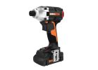 WORX WX261L Cordless Impact Driver with Brushless Motor, Battery Included, 20 V, 2 Ah, 1/4 in Drive, 4000 bpm IPM