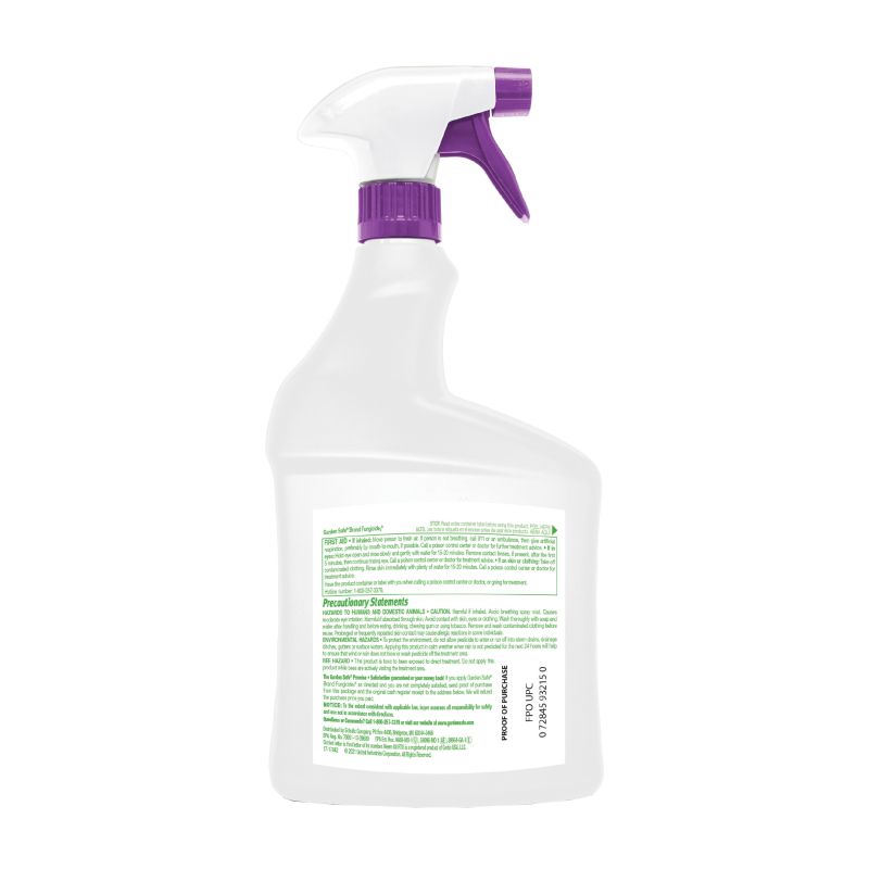 Garden Safe HG-93215 Ready-to-Use Fungicide, Liquid, Sour Garlic, Milky White, 32 fl-oz Milky White
