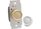 Leviton Universal Turn On-Off Rotary Dimmer Switch White/Light Almond