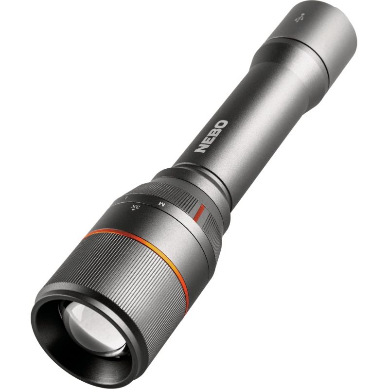 Nebo DaVinci Rechargeable LED Flashlight Black &amp; Dark Gray