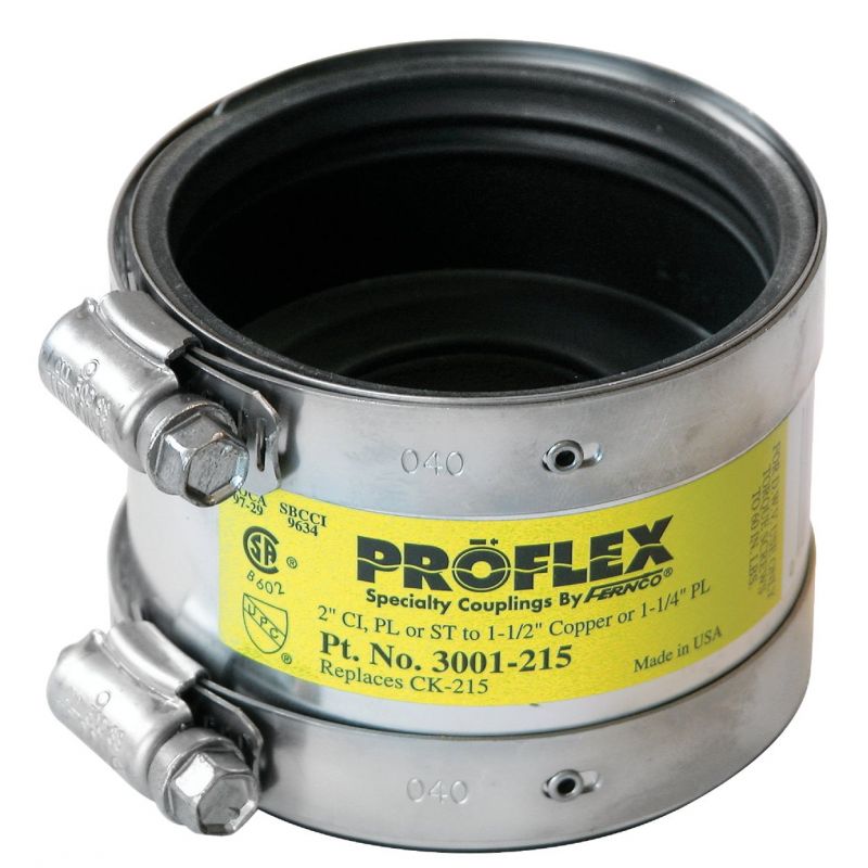 Proflex PVC Shielded Coupling to Copper 2 In. X 2 In.