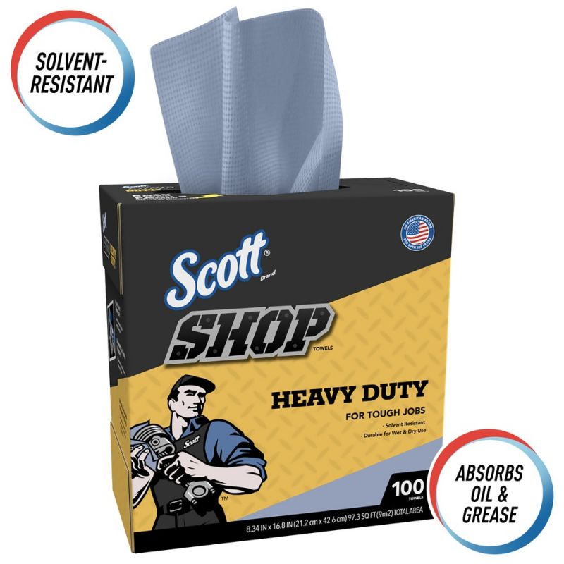 Scott 54014 Cleaning Towel, 8.34 in L, 16.8 in W Blue