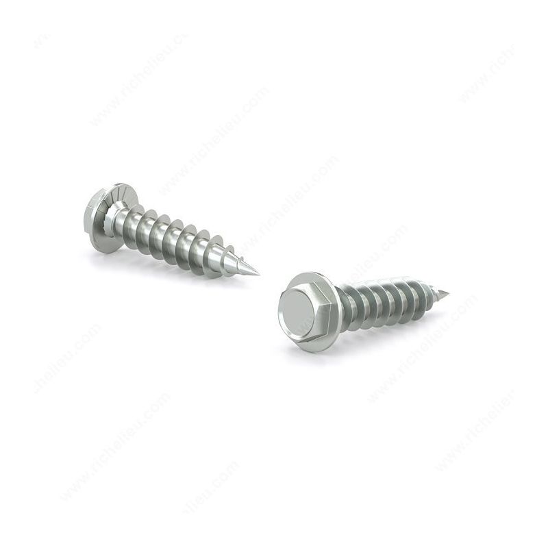 Reliable SZ1012VP Screw, #10-12 Thread, 1/2 in L, Hex Drive, Self-Tapping, Type S Point, Steel, Zinc, 100 BX