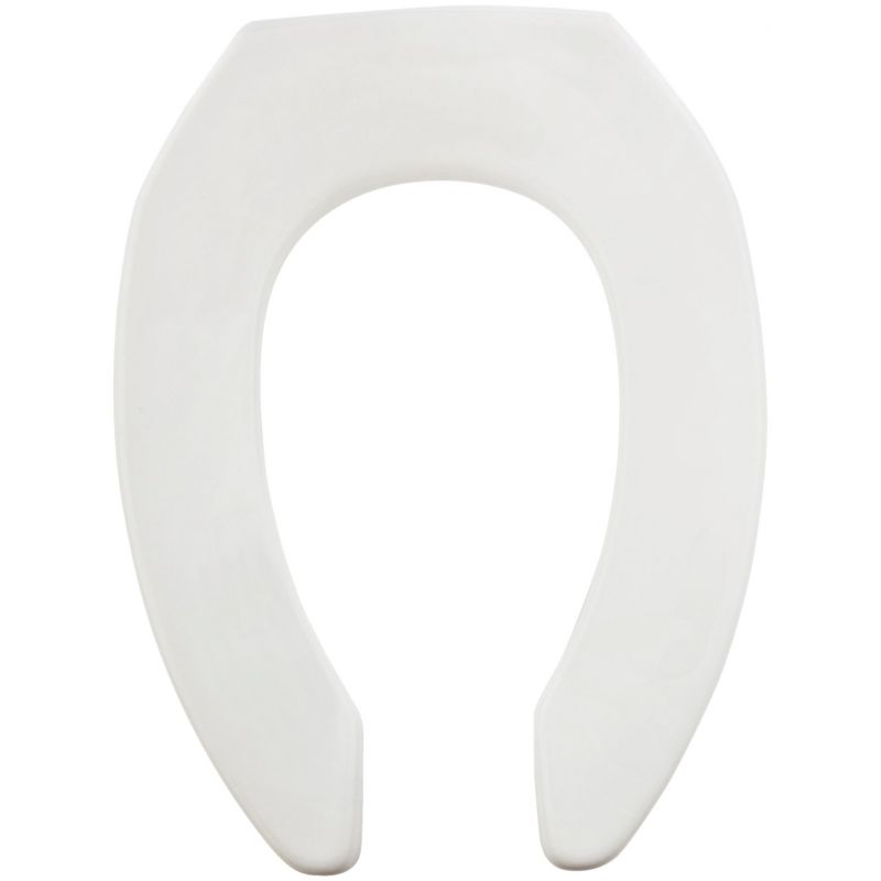 Mayfair Commercial STA-TITE Elongated Open Front Toilet Seat White, Elongated