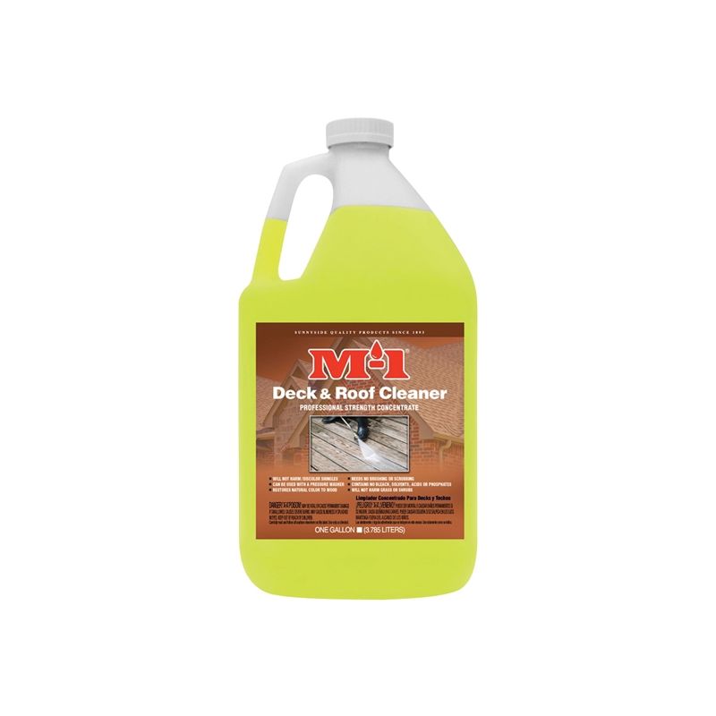 M-1 DRC1G Deck Cleaner, Liquid, Mild, Yellow, 1 gal, Bottle Yellow