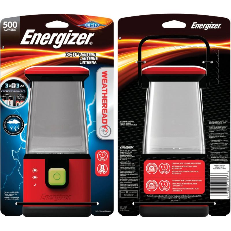 Energizer Weatheready LED Area Light Lantern Red/Black