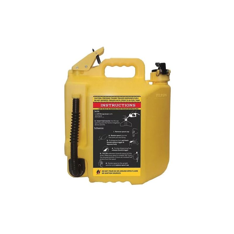SUREcan SUR5SFD2 Safety Can, 5 gal, HDPE, Yellow 5 Gal, Yellow