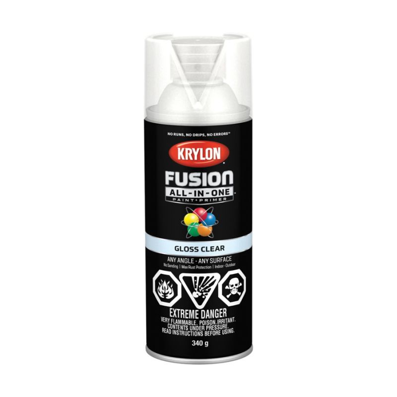 Krylon 427050007 Spray Paint, Gloss, Clear, 12 oz, Can Clear