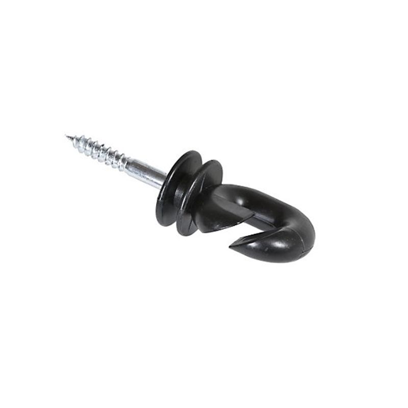 Zareba IWSIRB-Z Screw-In Ring Insulator, 9 to 22 ga Fence Wire, Aluminum/Polywire/Steel, Black Black