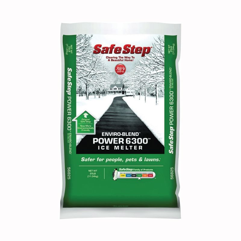 Safe Step Enviro-Blend 56825 Ice Melter, Crystalline Solid, White, 25 lb Bag White