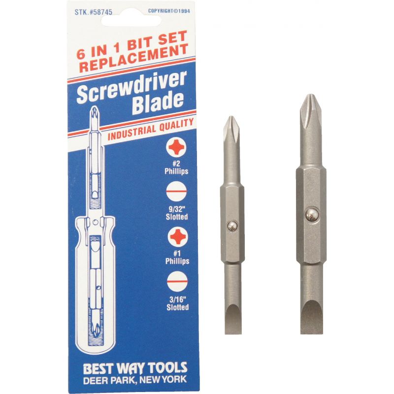 Best Way Tools 6-In-1 Replacement Double-End Screwdriver Bit
