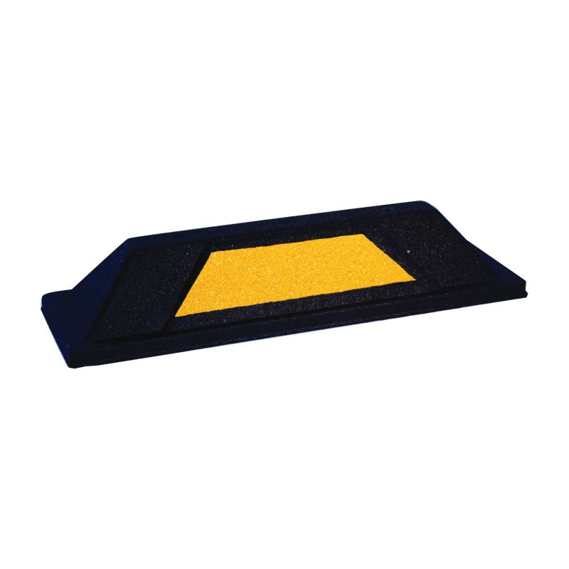 QRRI Secure Park TF375-6X20-SP Parking Stop, Rubber, Black/Yellow Black/Yellow (Pack of 4)
