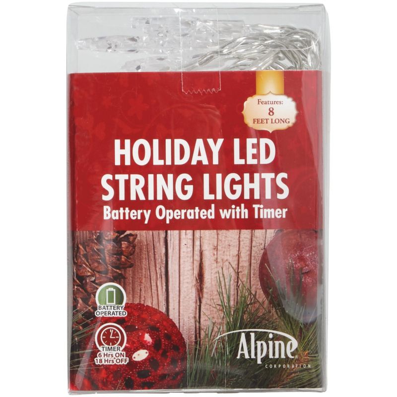 Alpine LED Snowflake Battery Operated Light Set (Pack of 8)