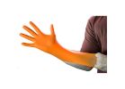 Gloveworks GWON46100 Heavy-Duty Disposable Gloves, L, Nitrile, Powder-Free, Orange, 9-1/2 in L L, Orange